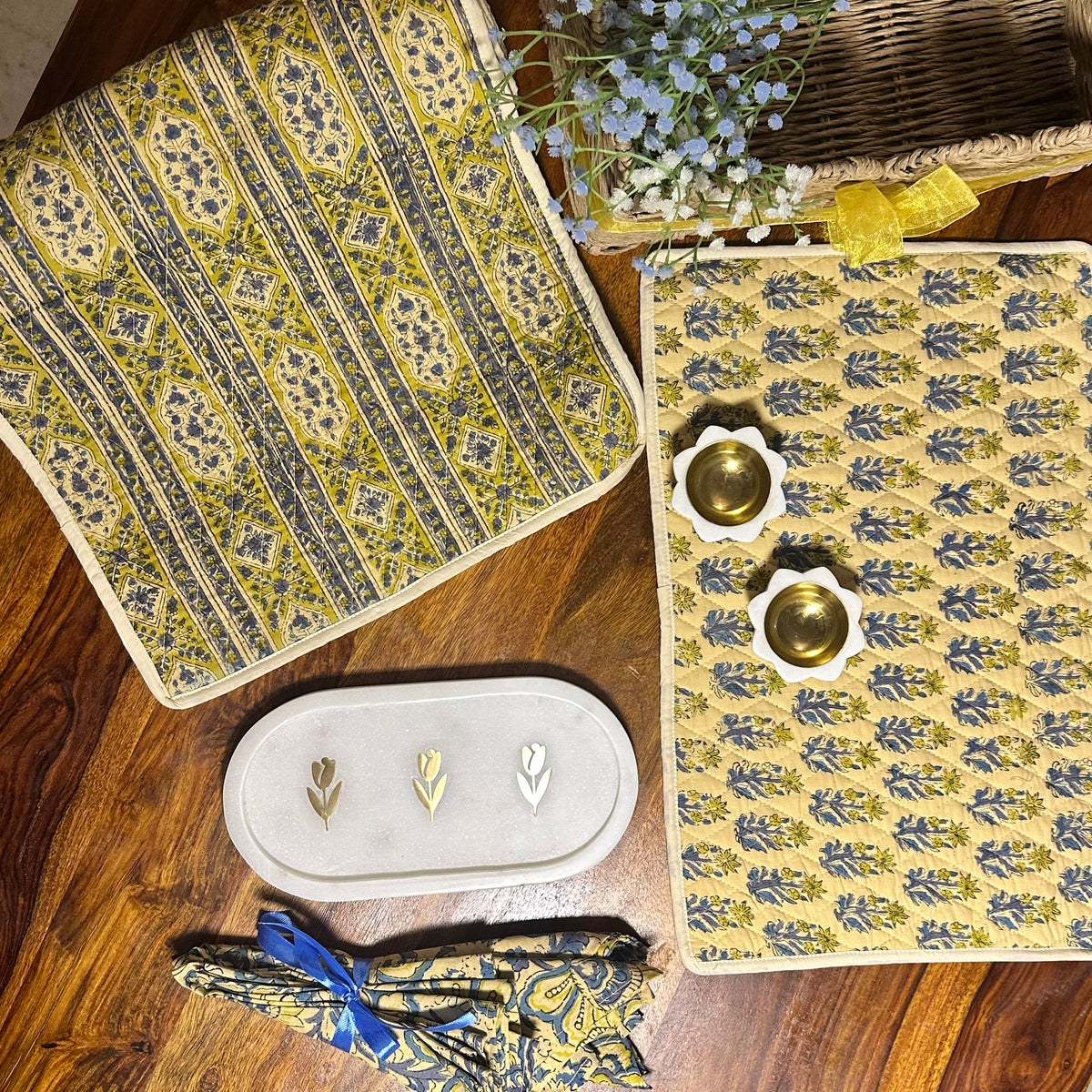 Desert Bloom Runner and Mat Set