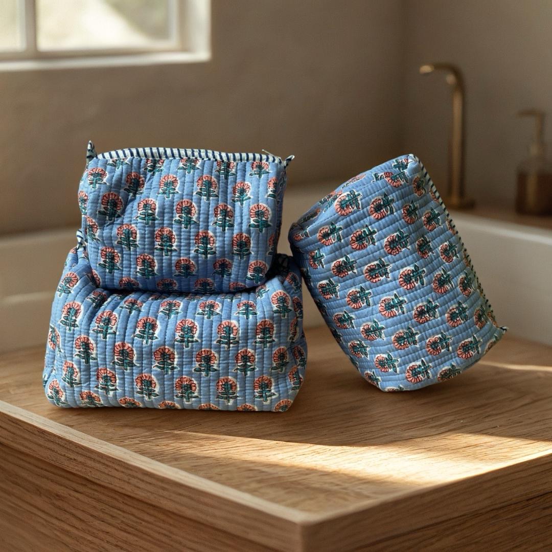 Blue Muse Pouch (Set of 3)