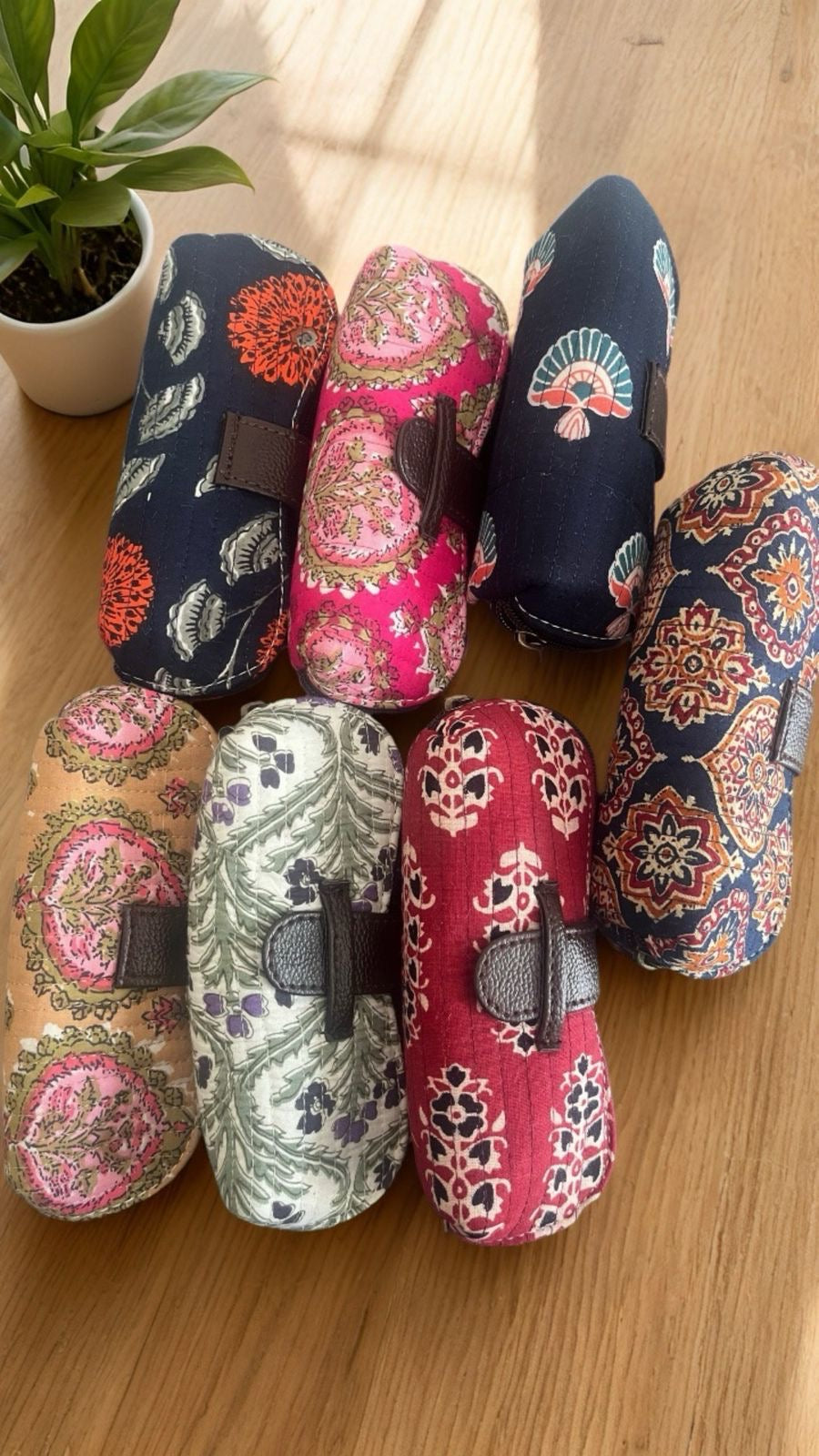 Assorted Sunglass Cases with Leather Strap
