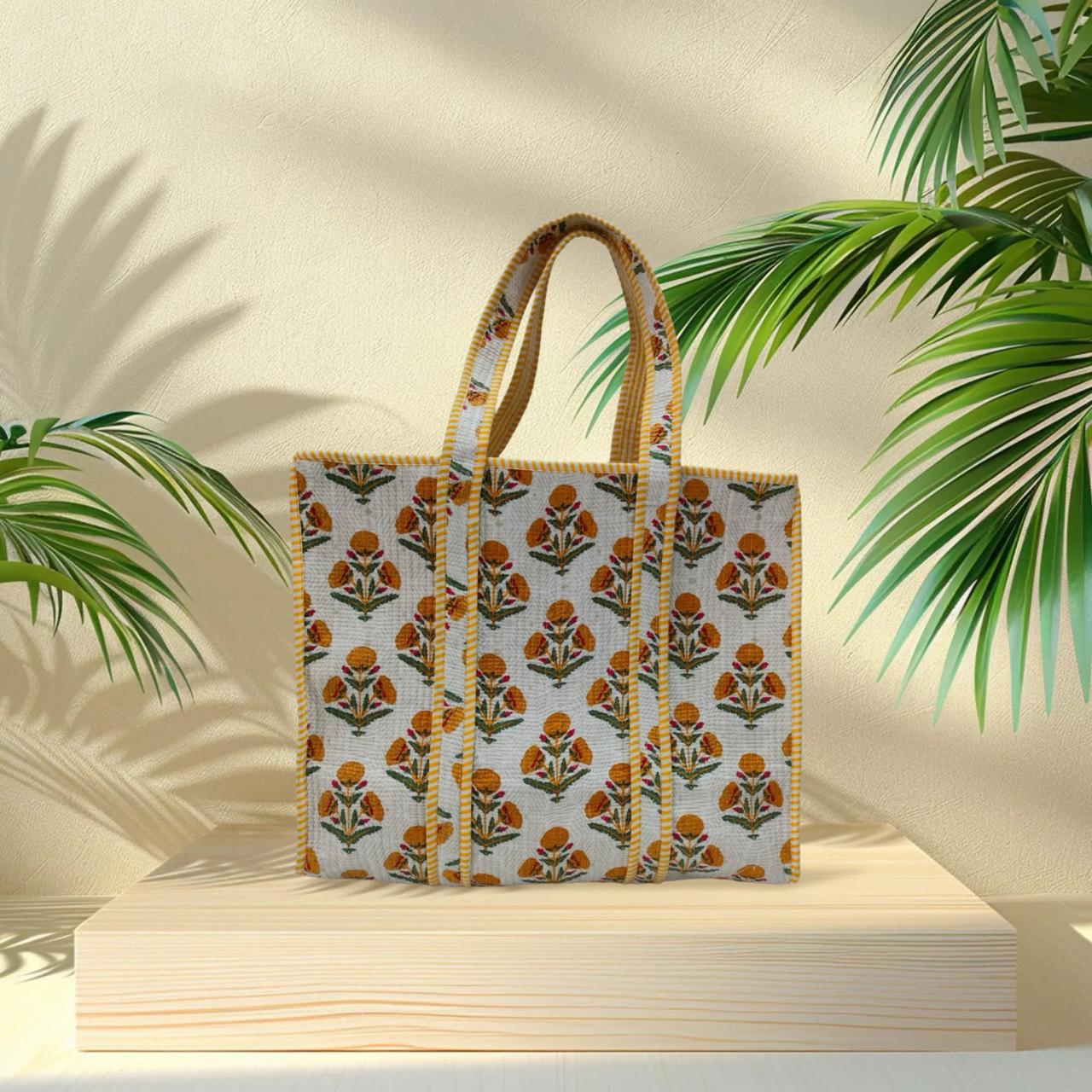 Sunehri Butaa Maxi Tote - 18X18