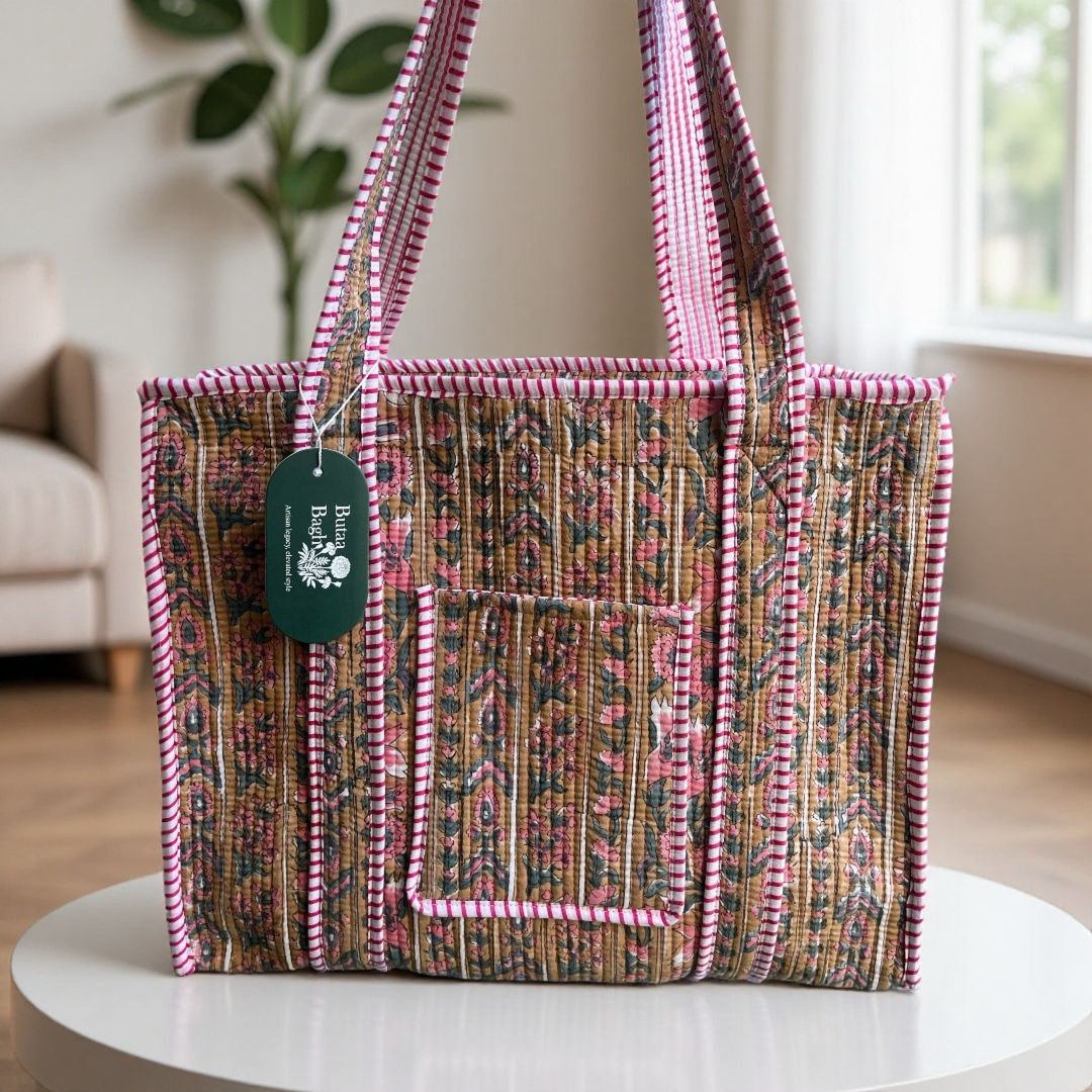 Mustard Daily Tote (16X16) with bottle holder