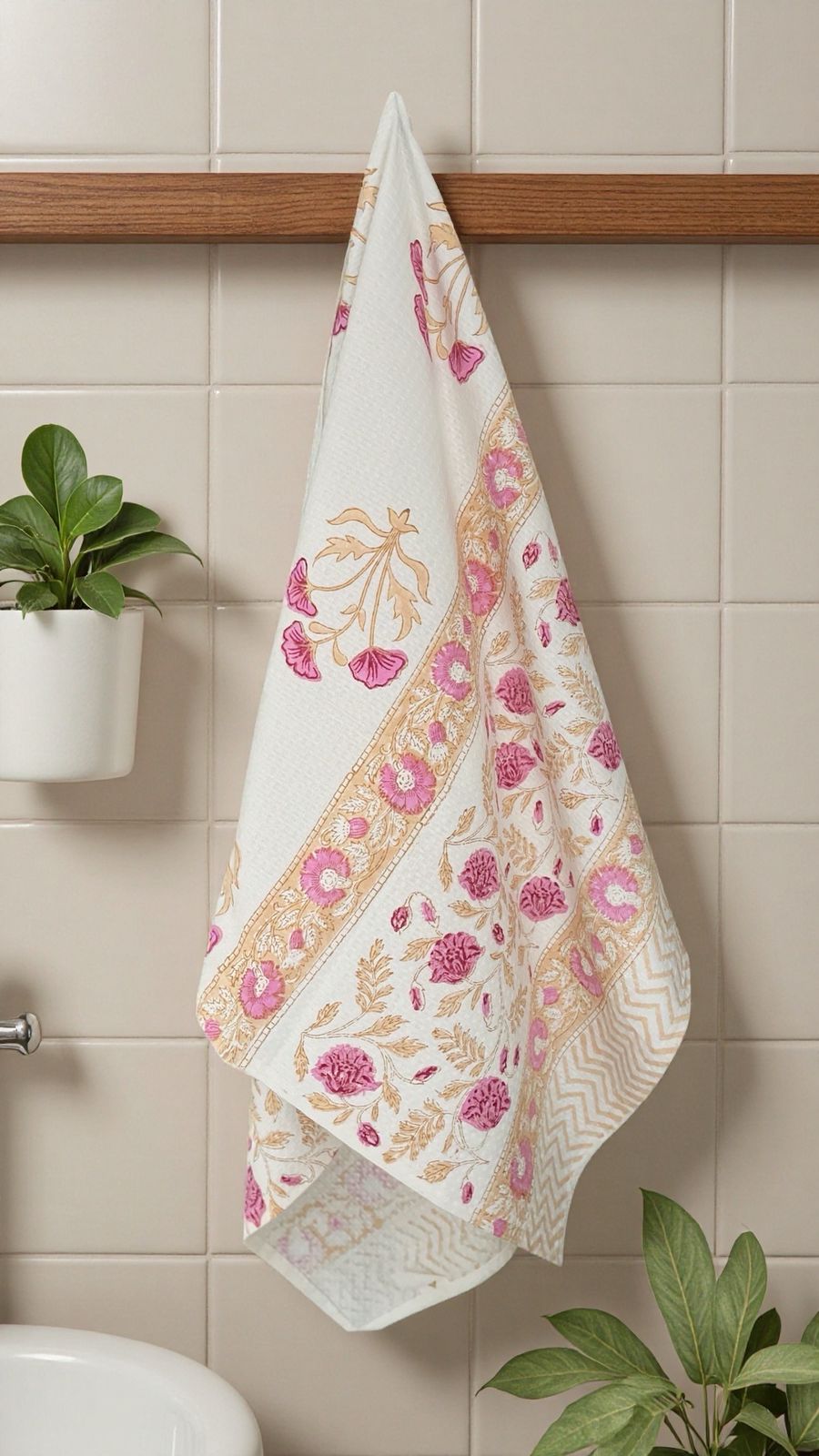 Mango Yellow Waffle Towel