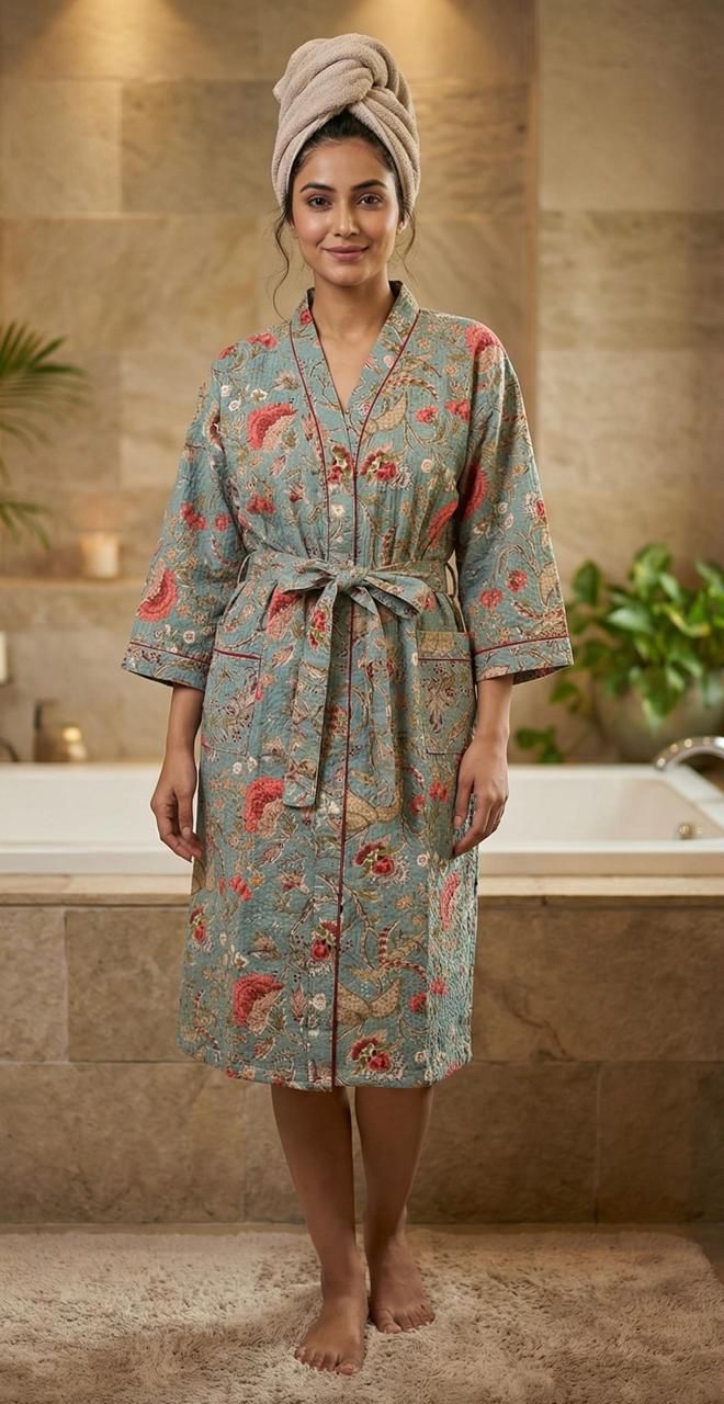 Blue Bagh Bathrobe