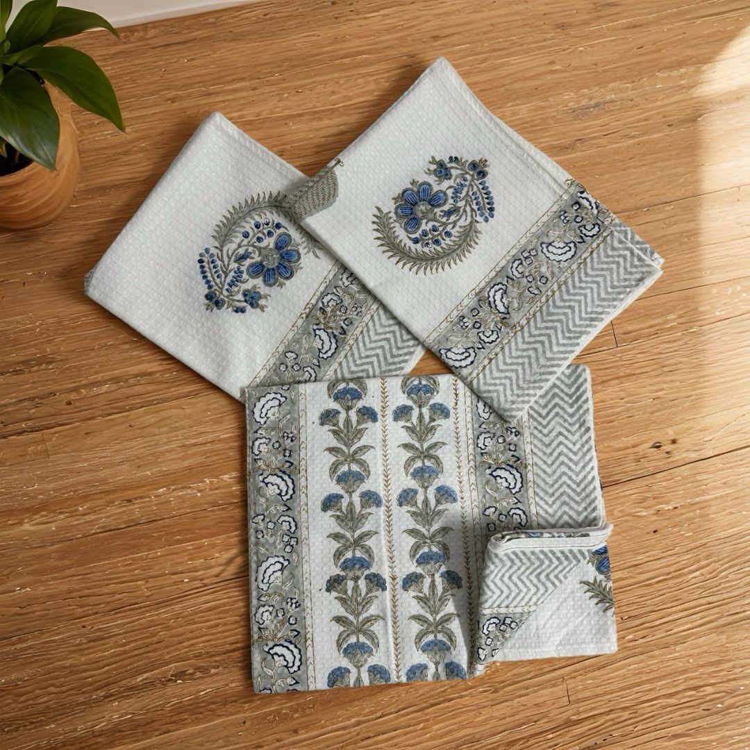 Grey Butaa Waffle Towel Set