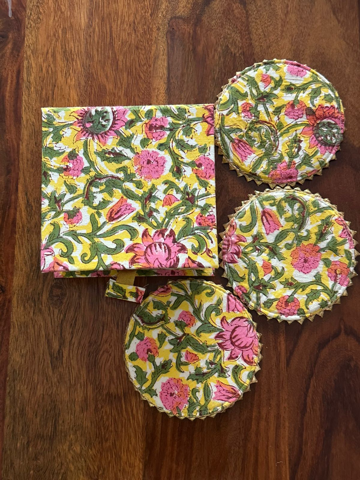 Bright Yellow Bagh Coaster (Set of 6)