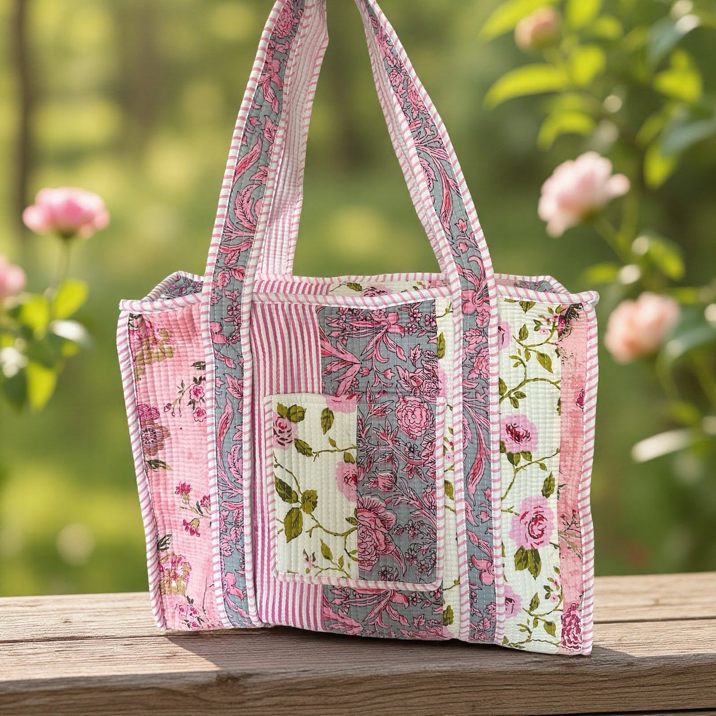 Pink Patchwork Daily Tote (16x16)