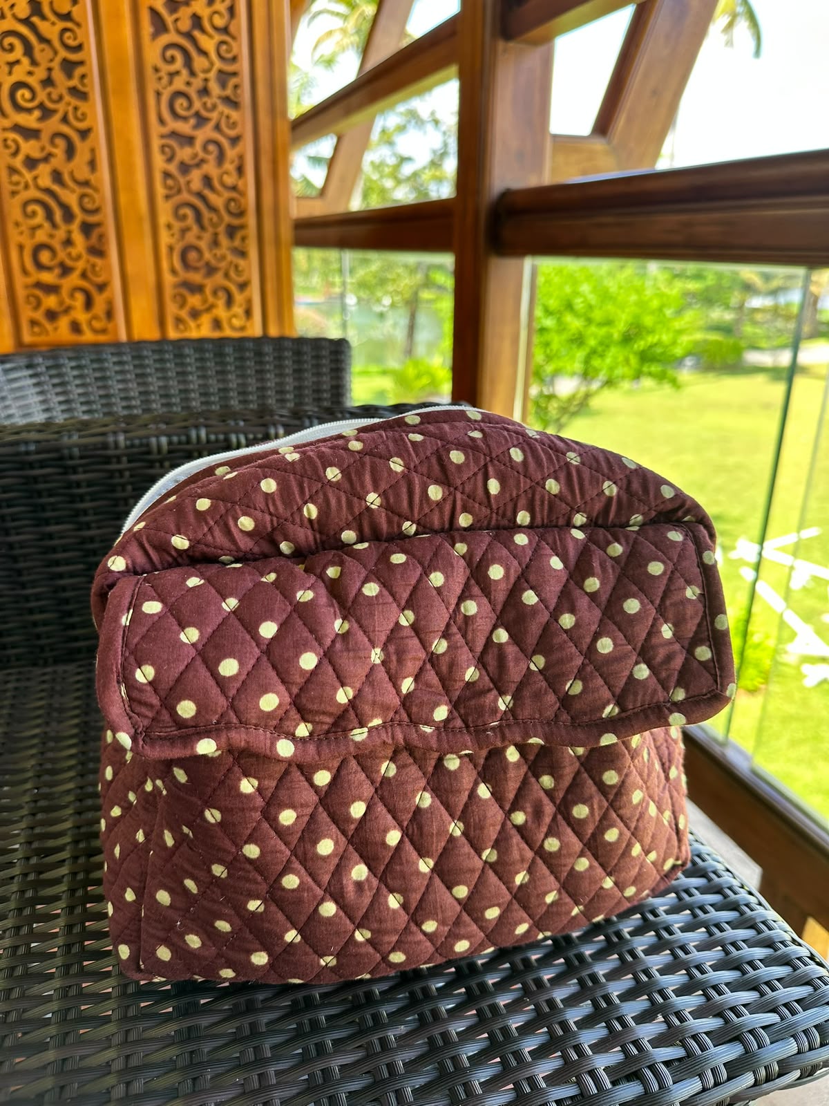 Brown Polka Vanity Kit