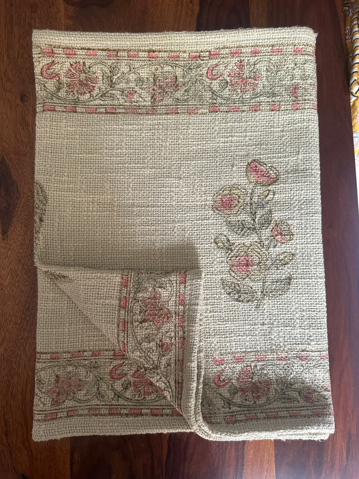 Crimson Butaa Jute Runner