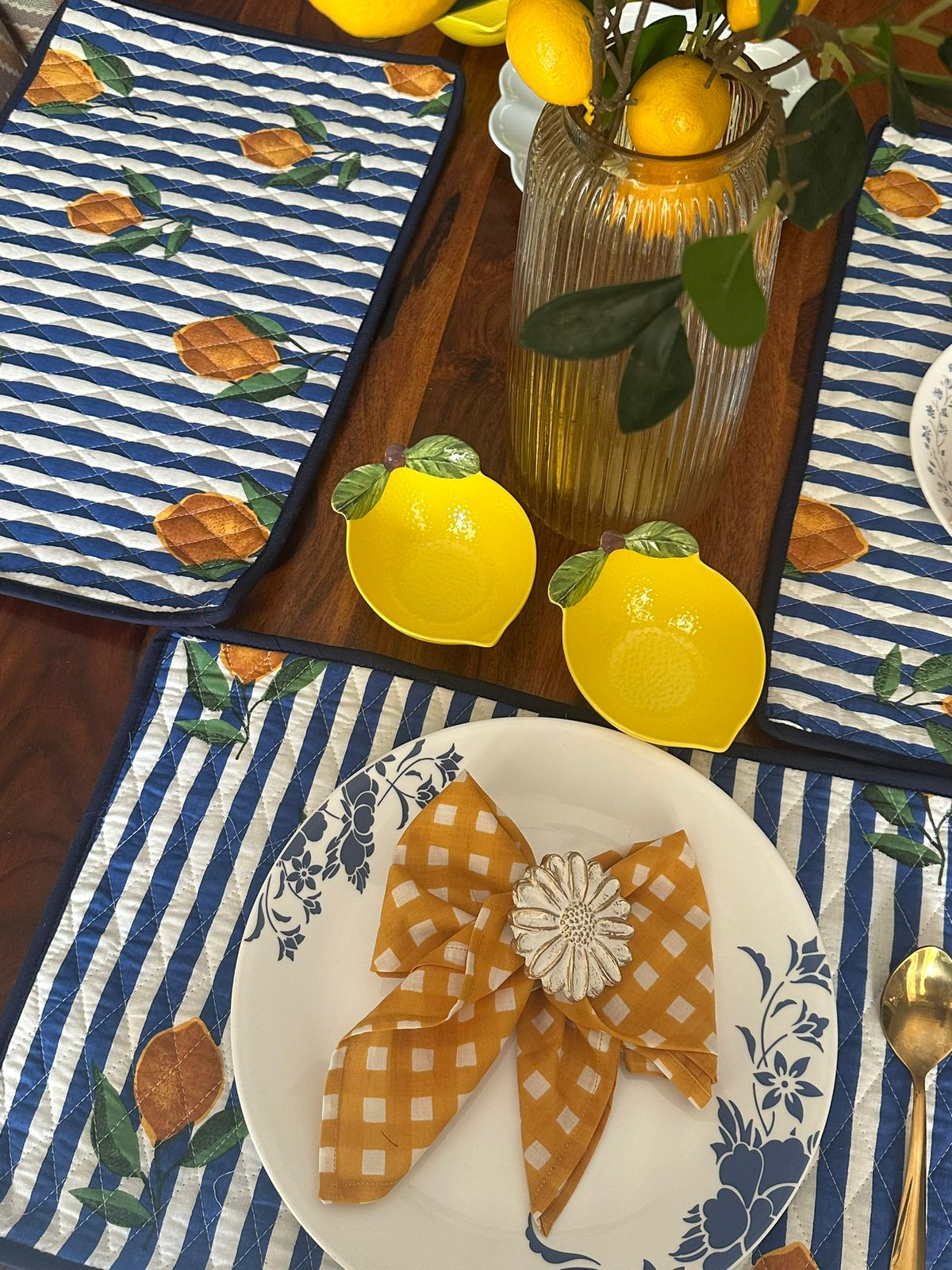 Citrus Morning Quilted Table Mats