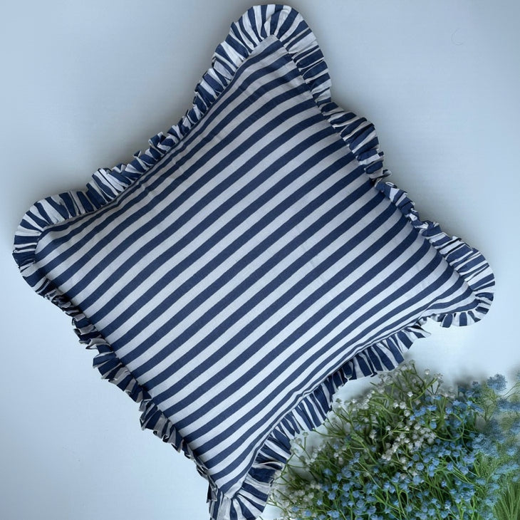 Blue & White Cushion Cover (16X16)