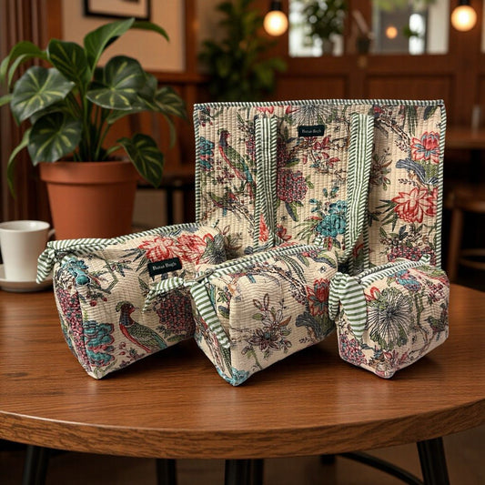 Cream Bagh Combo Set