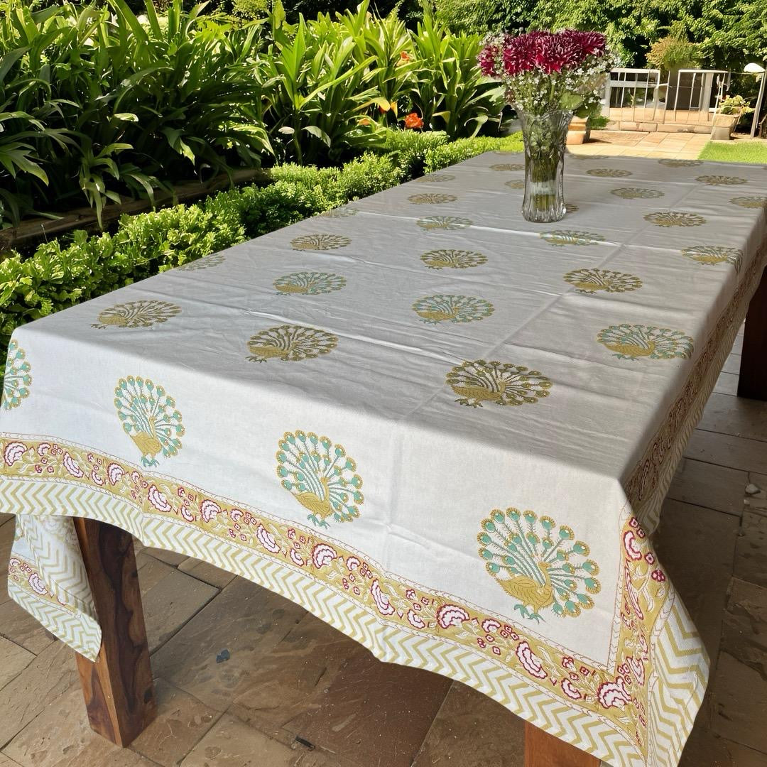 Mor Motif Table Cover - 6 Seater