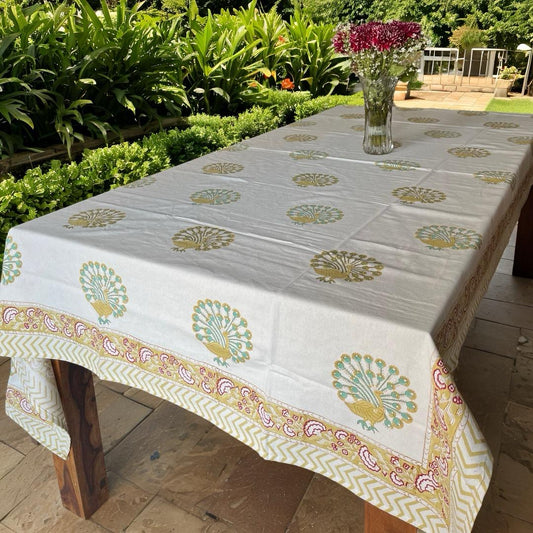 Mor Motif Table Cover - 6 Seater