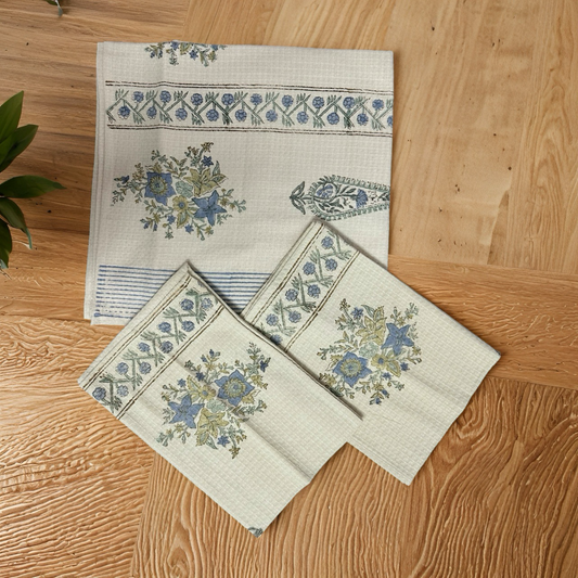 Blossom Blue  Towel Set