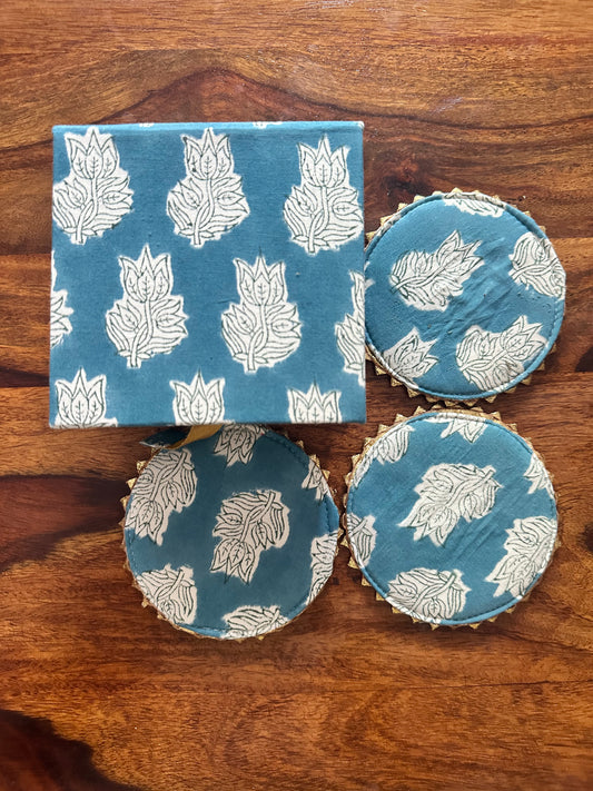 Teal Butti Coaster (Set of 6)