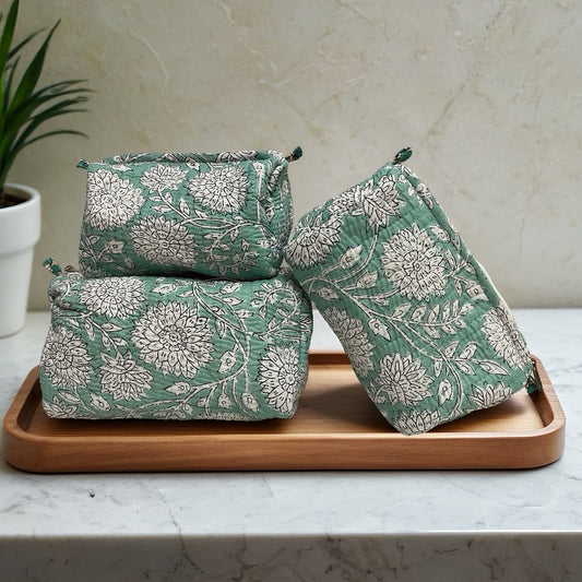 Mint Green Pouch (Set of 3)
