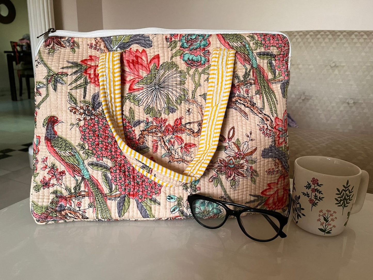 Cream Bagh Laptop Bag without padding