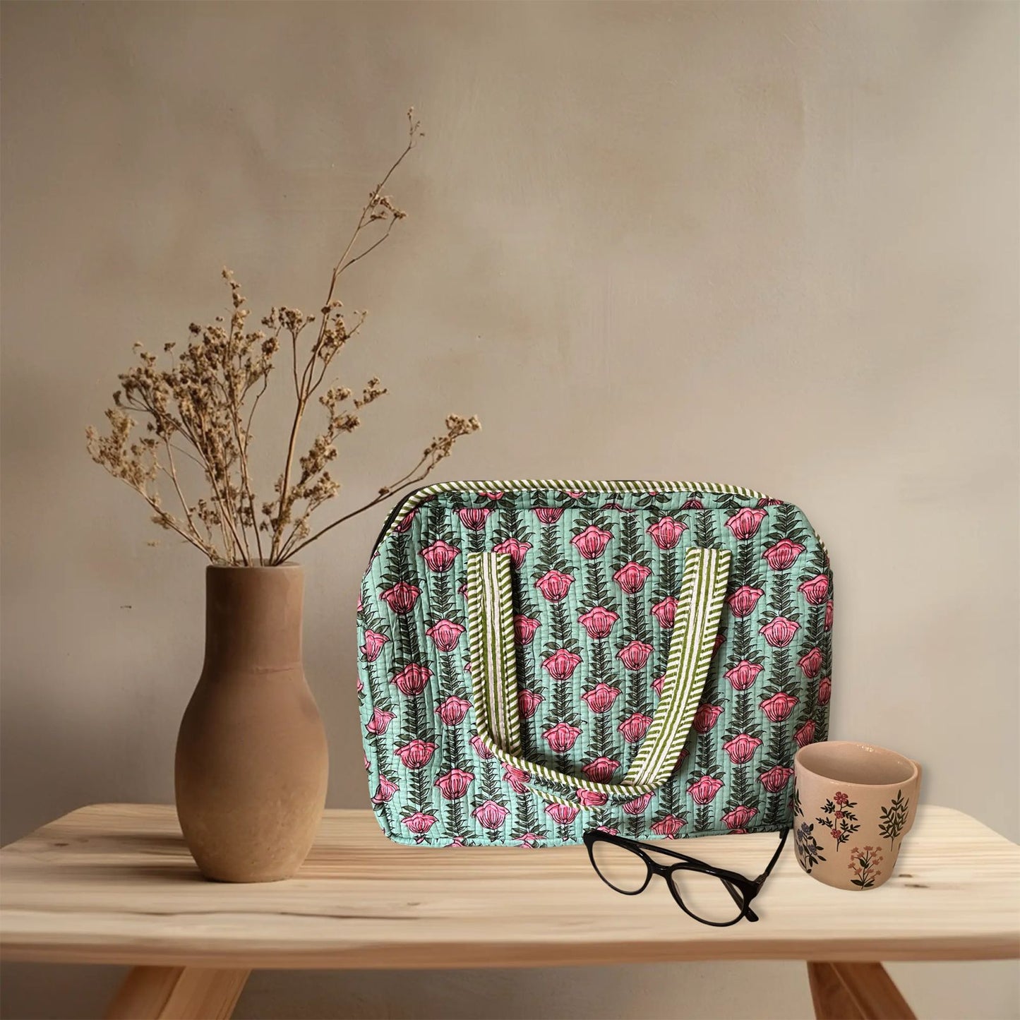 Mint Green Butaa Laptop Bag