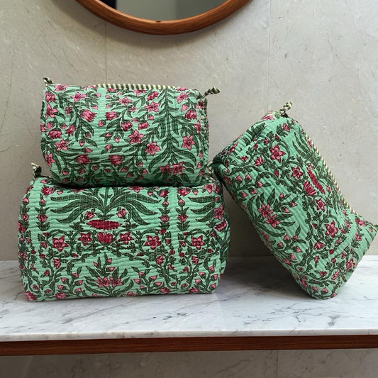Green Bagh Pouch (Set of 3)
