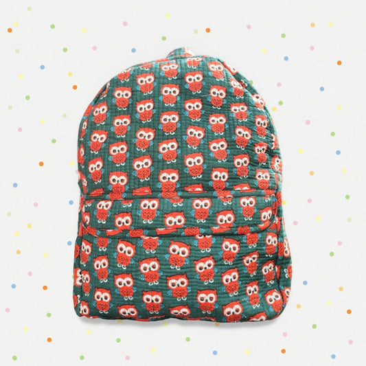 Orange Owl Backpack
