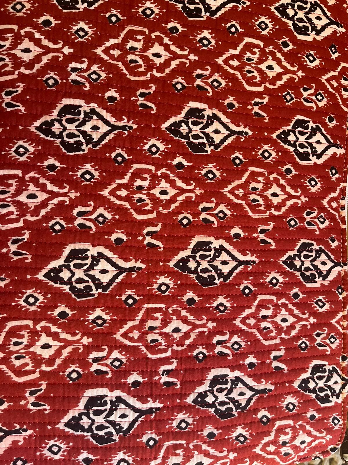 Padded Red Ikat Sleeve - 16 Inch