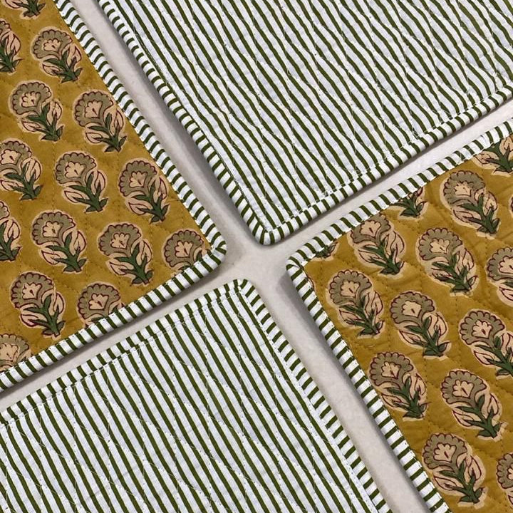 Pella Butaa Quilted Reversible Table Mats