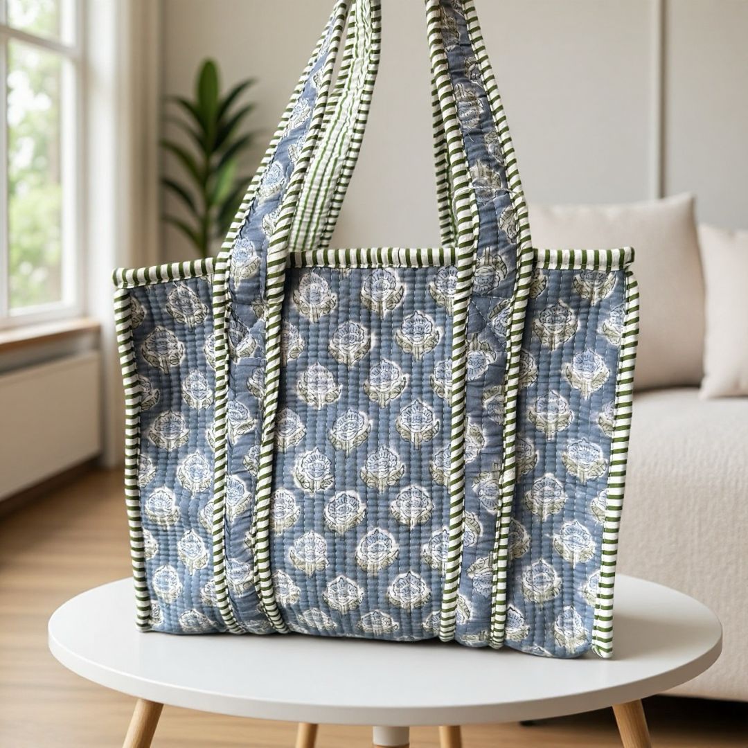 English Blue Tote (12X12)
