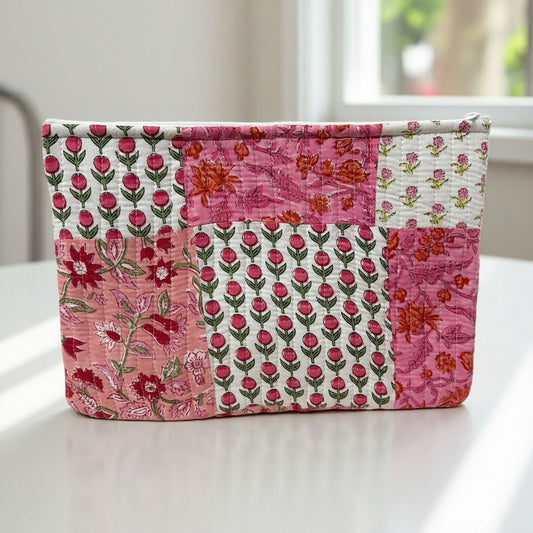 Patchwork Pink Sleeve - 13 Inch