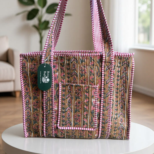 Mustard Daily Tote (16X16) with bottle holder