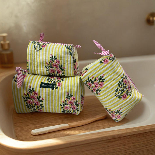 Yellow Stripe Butaa (Set of 3)