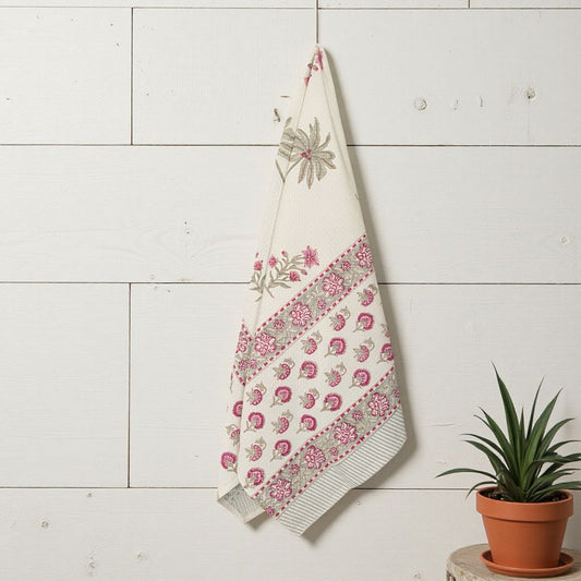 Grey Palm Waffle Towel