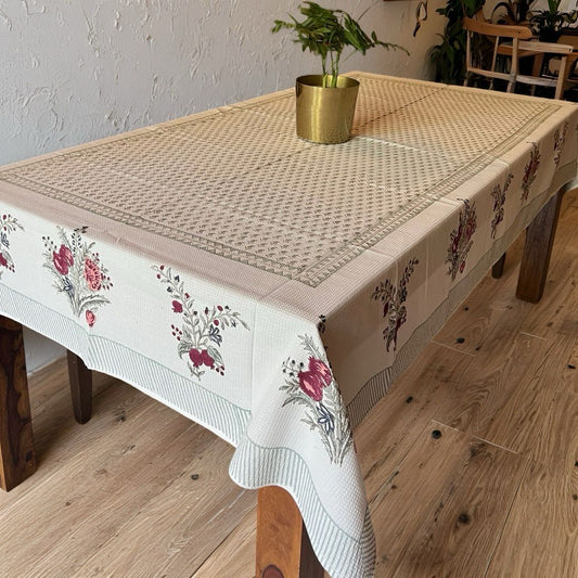Anar Waffle Table Cover - 6 Seater