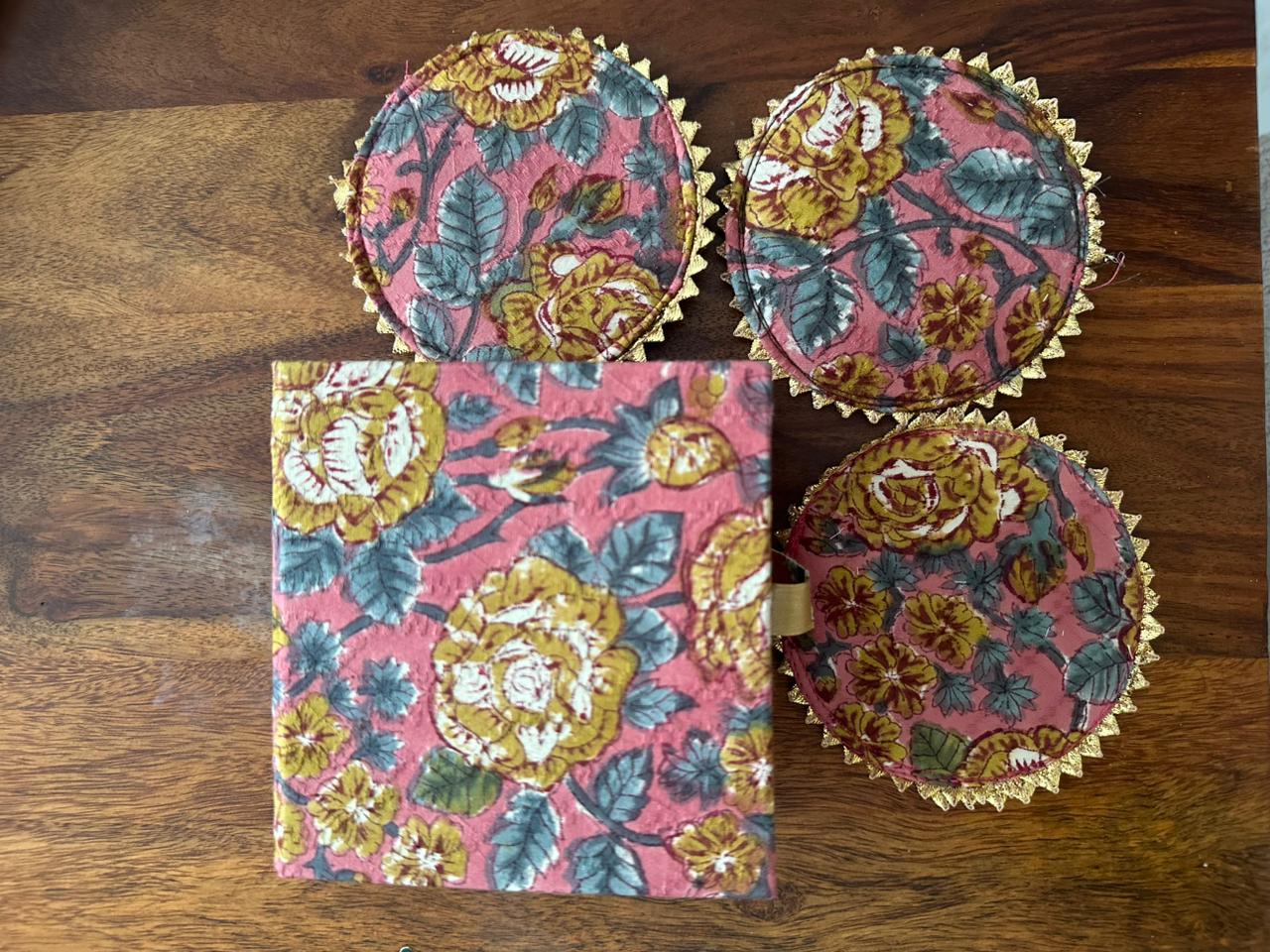 Crimson Phool Coaster Set of 6