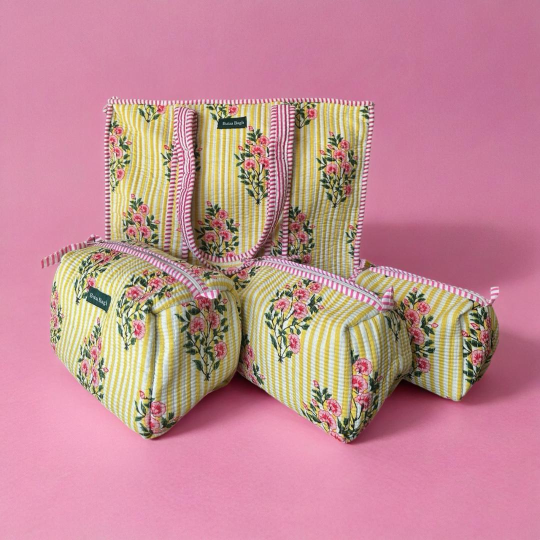 Pineapple Yellow Stripe Combo Set