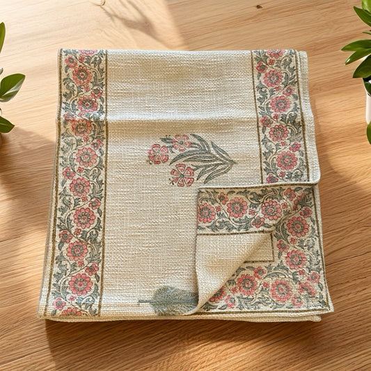 Crimson Butaa Jute Runner