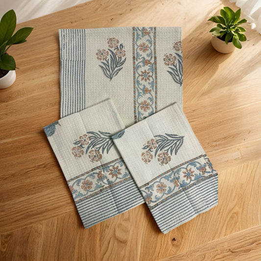 Mustard Butaa Waffle Towel Set