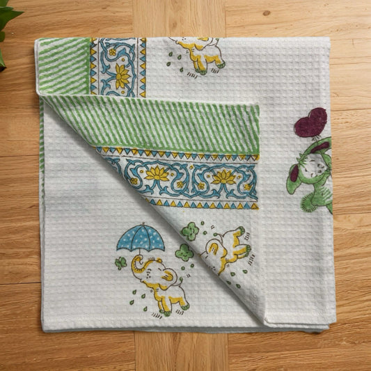Elephant Waffle Towel