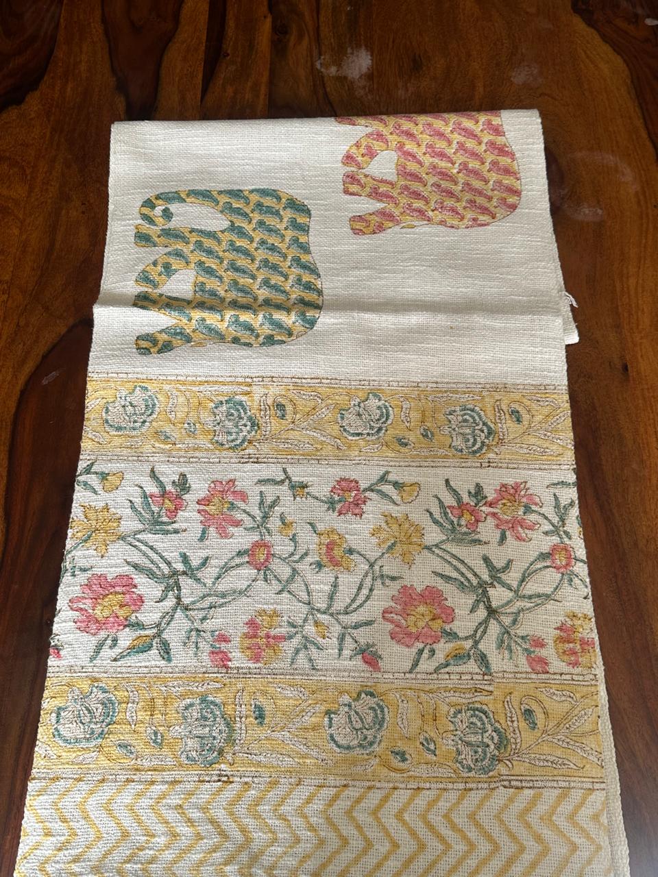 Elephant White Jute Runner