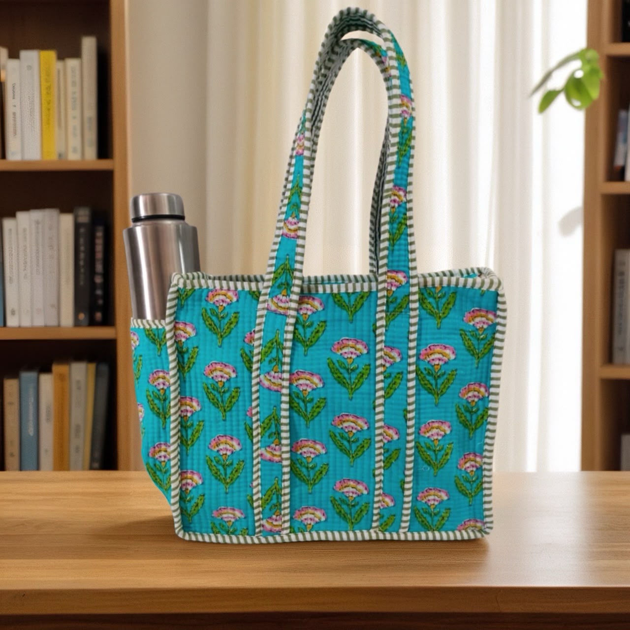 Aqua Butaa Mini Tote (12X12)