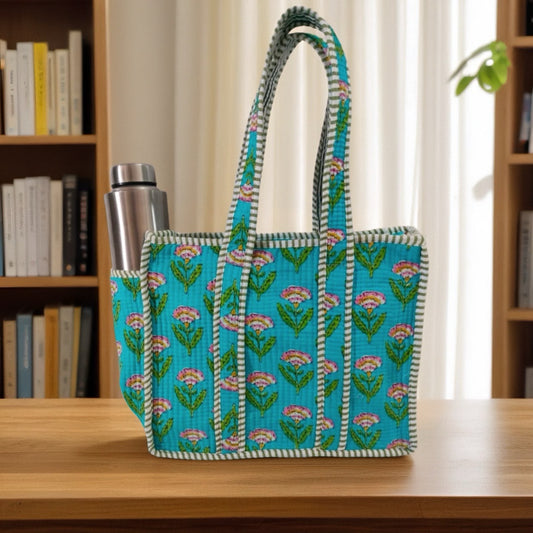 Aqua Butaa Mini Tote (12X12)