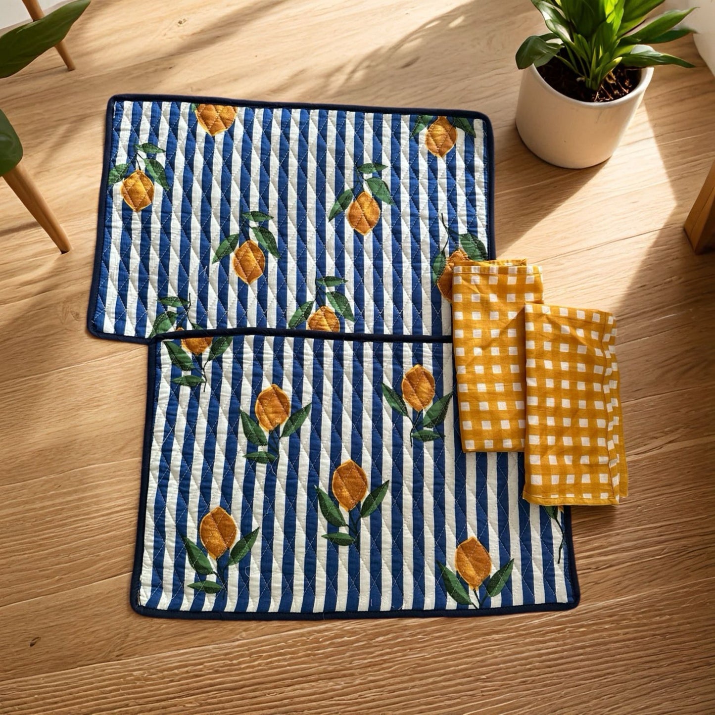 Citrus Morning Quilted Table Mats