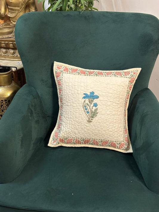 Aqua Butaa Cushion Cover (16X16)