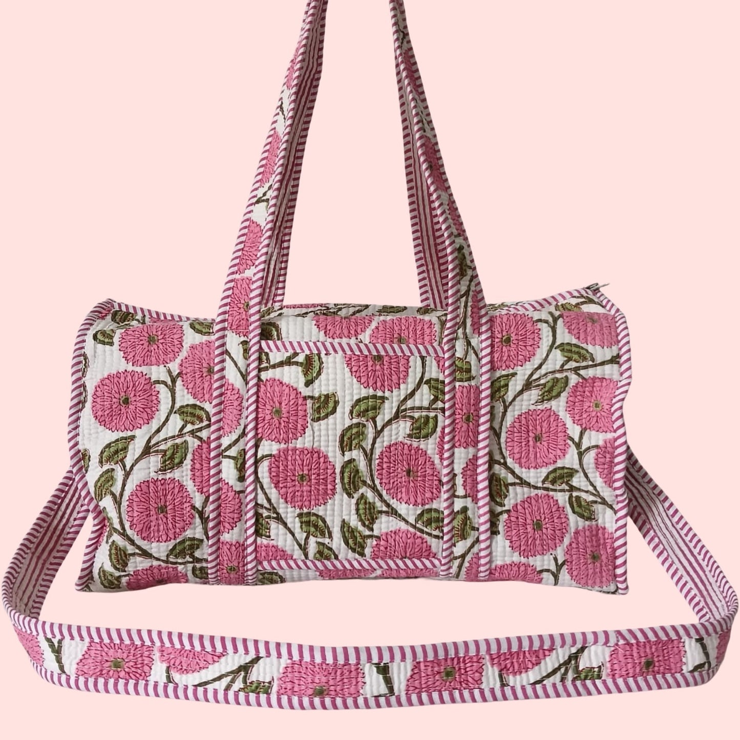Pink Marigold With Sling Duffle