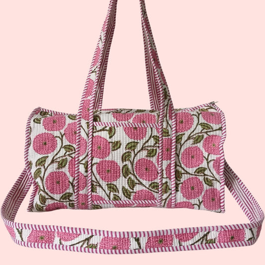 Pink Marigold With Sling Duffle