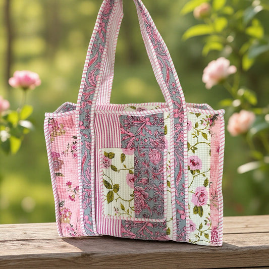 Pink Patchwork Daily Tote (16x16)