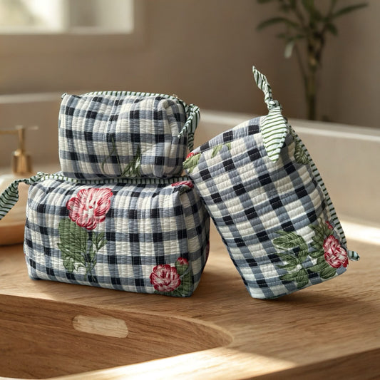 Cheesecake Check Pouch (Set of 3)