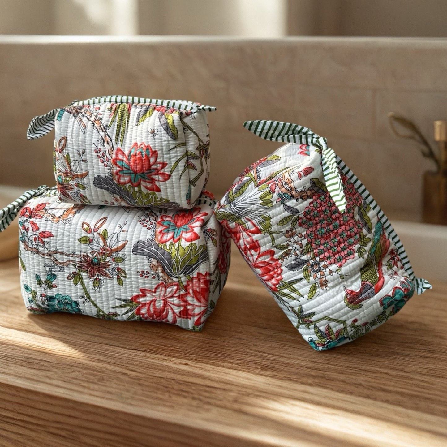 White Bagh Pouch (Set of 3)