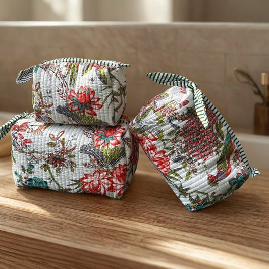 White Bagh Pouch (Set of 3)