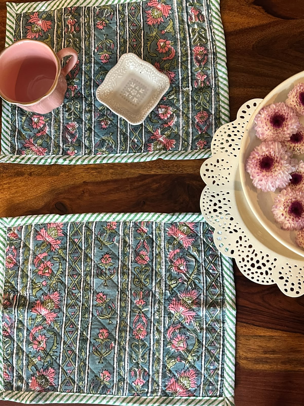 Green Bagh Stripe Placemats
