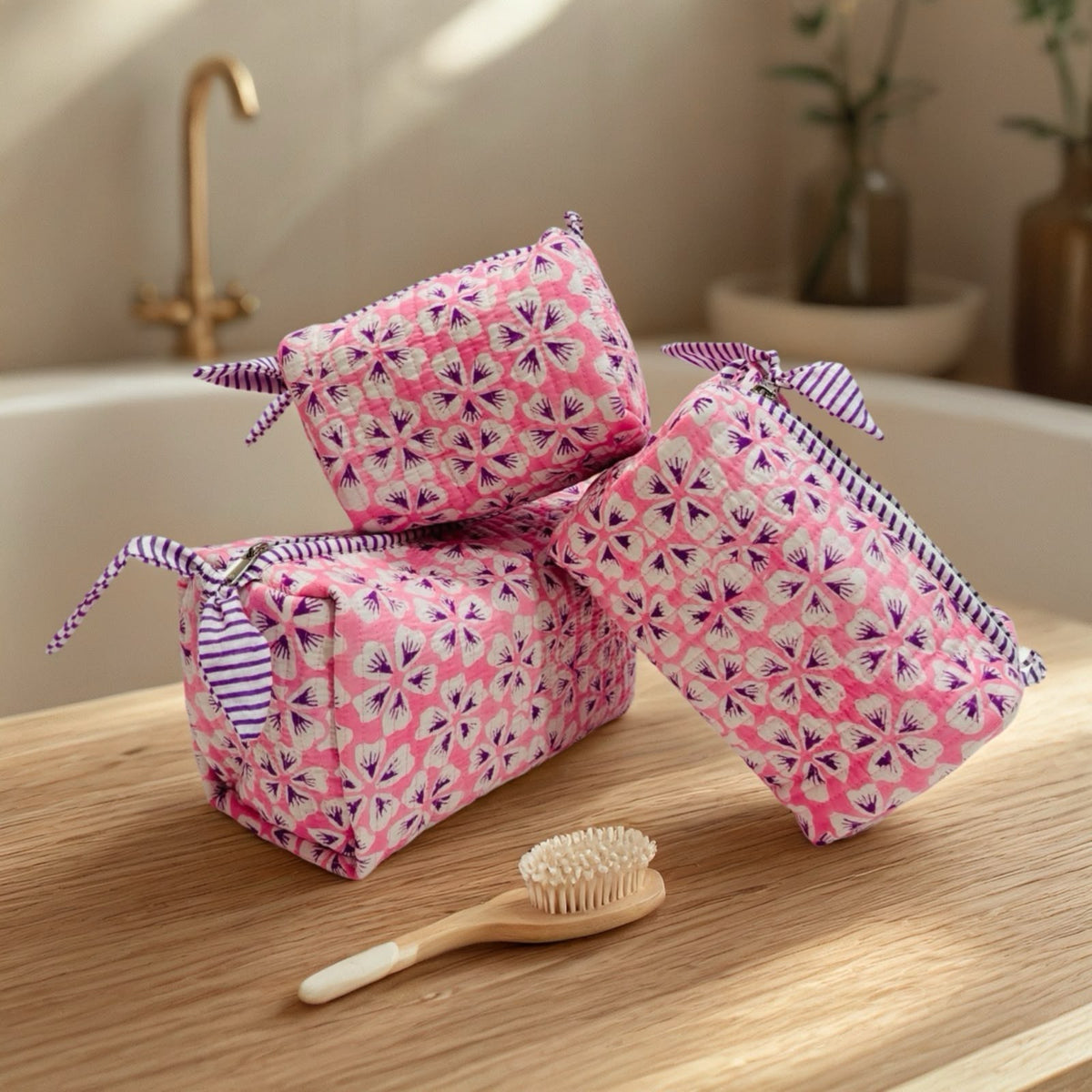 Petal Pink Pouch (Set of 3)